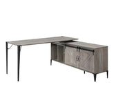Zakwani Gray Oak & Black Finish Writing Desk Model OF00001 By ACME